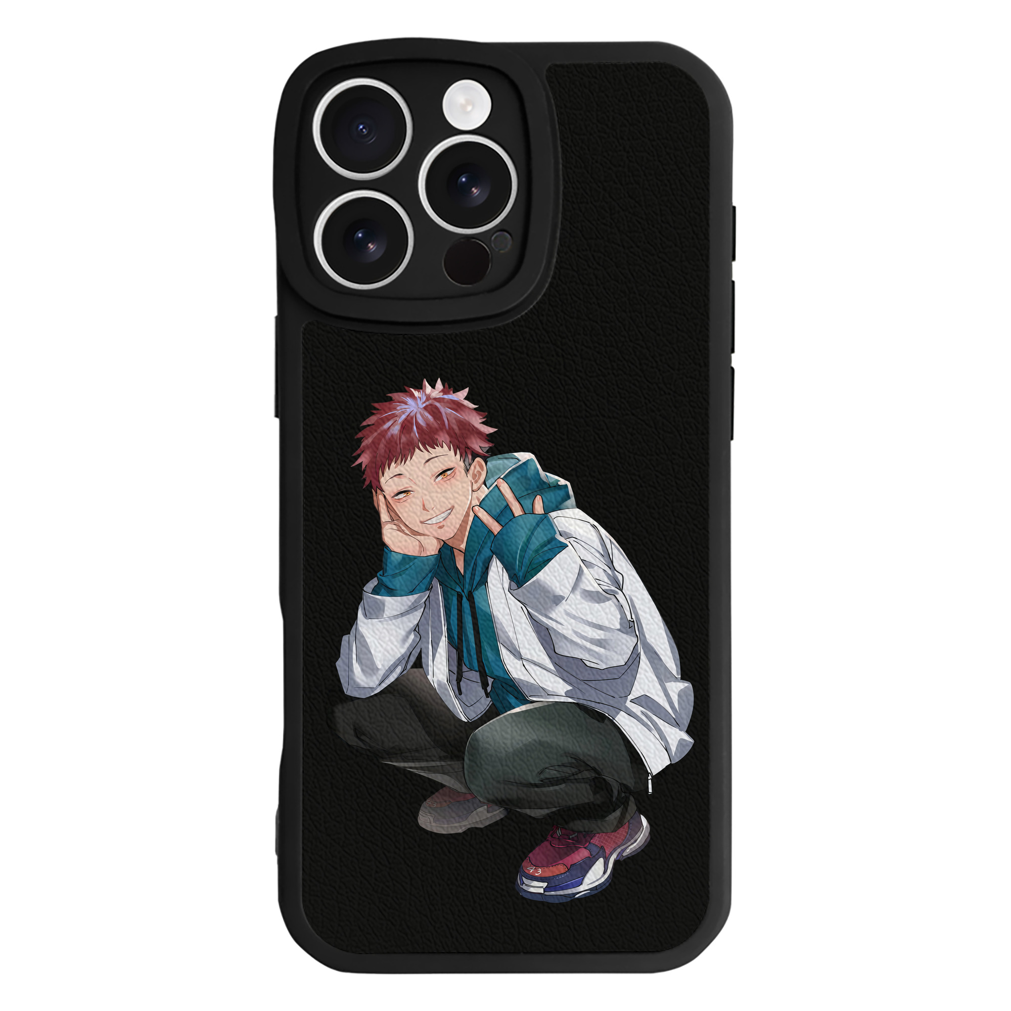 （画像用） 呪術廻戦 Jujutsu Kaisen 【iPhone 16シリーズ対応】シリコンスマホケース（レザー調） 材質：シリコン